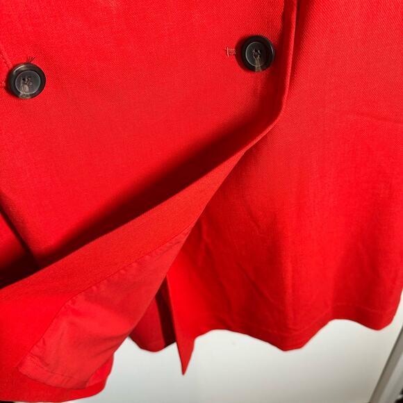 NEW Ann Taylor Women's Trench Pencil Red Belted Button Skirt Size 12 - Picture 7 of 11